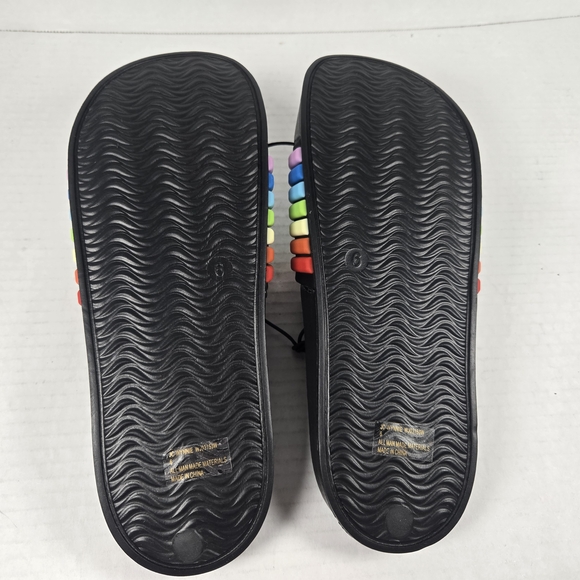 Juicy Couture Women's Wynnie Rainbow Slide Sandals Pool Flip Flops Size 6 - Picture 7 of 10